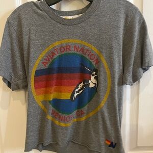 Grey aviator nation tee